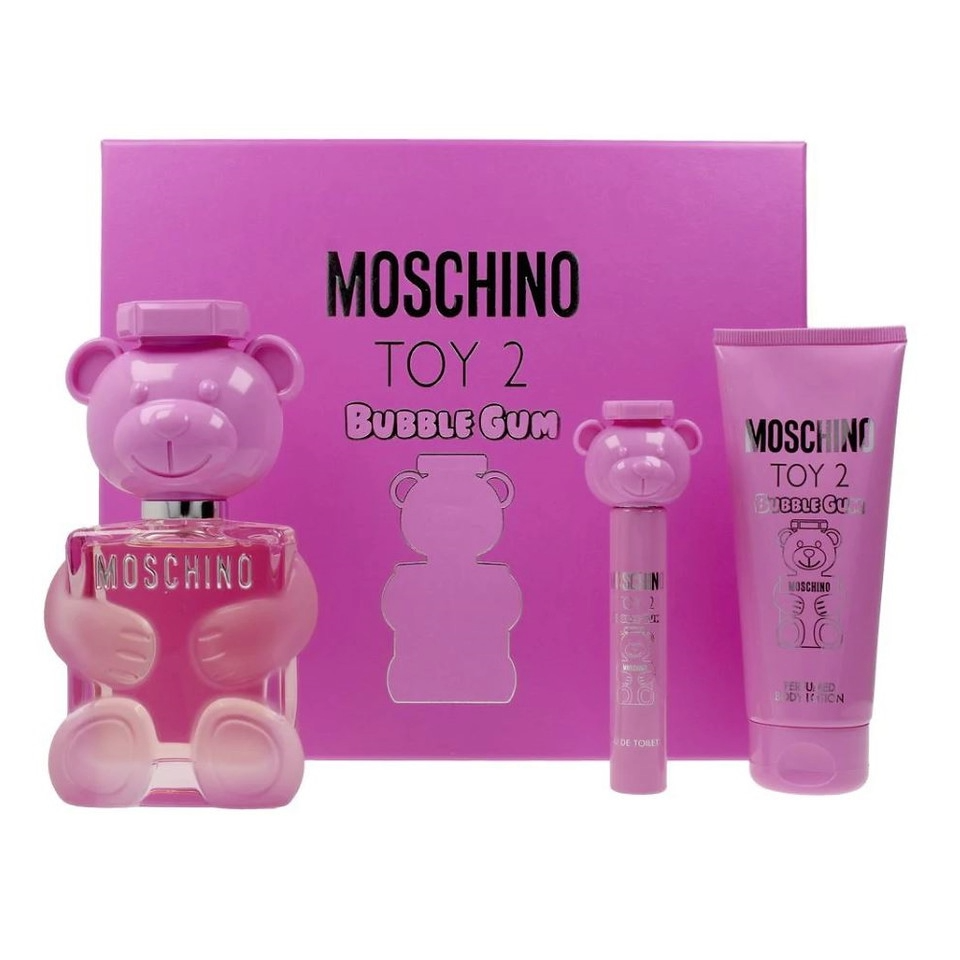 SET MOSCHINO TOY 2 BUBBLE GUM 3PCS